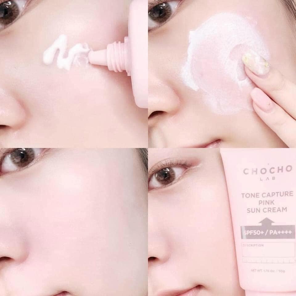 Kem chống nắng nâng tông ChoCho's Lab Tone Capture Pink Sun Cream SPF50+/ PA++++