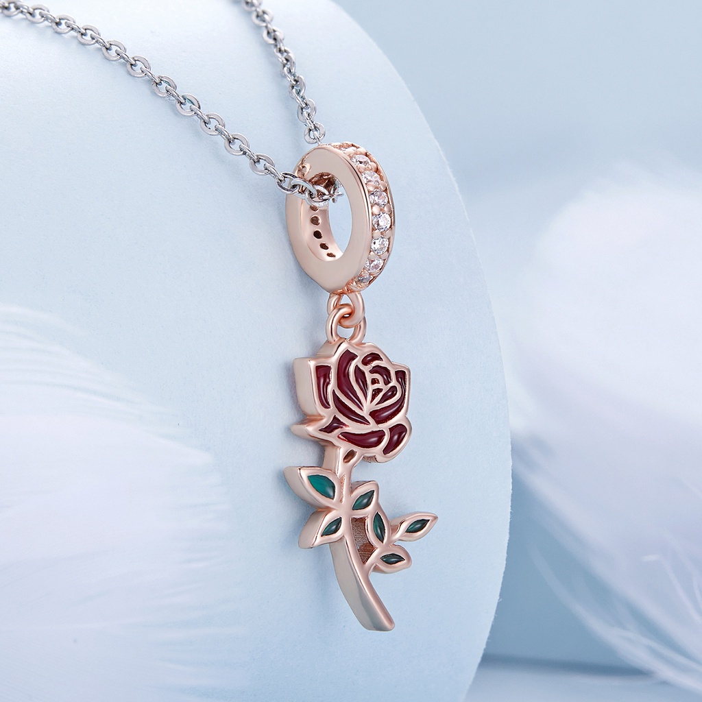 BAMOER Mặt Vòng cổ Bạc 925 Hình Tháp Eiffel