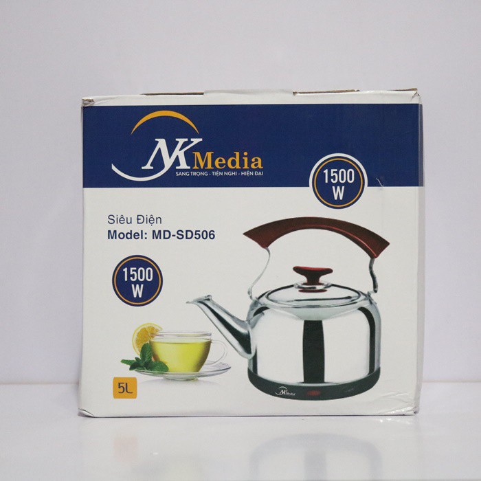 ẤM SIÊU TỐC 5L MEDIA, ẤM ĐIỆN ĐUN NƯỚC DUNG TÍCH 5 LÍT