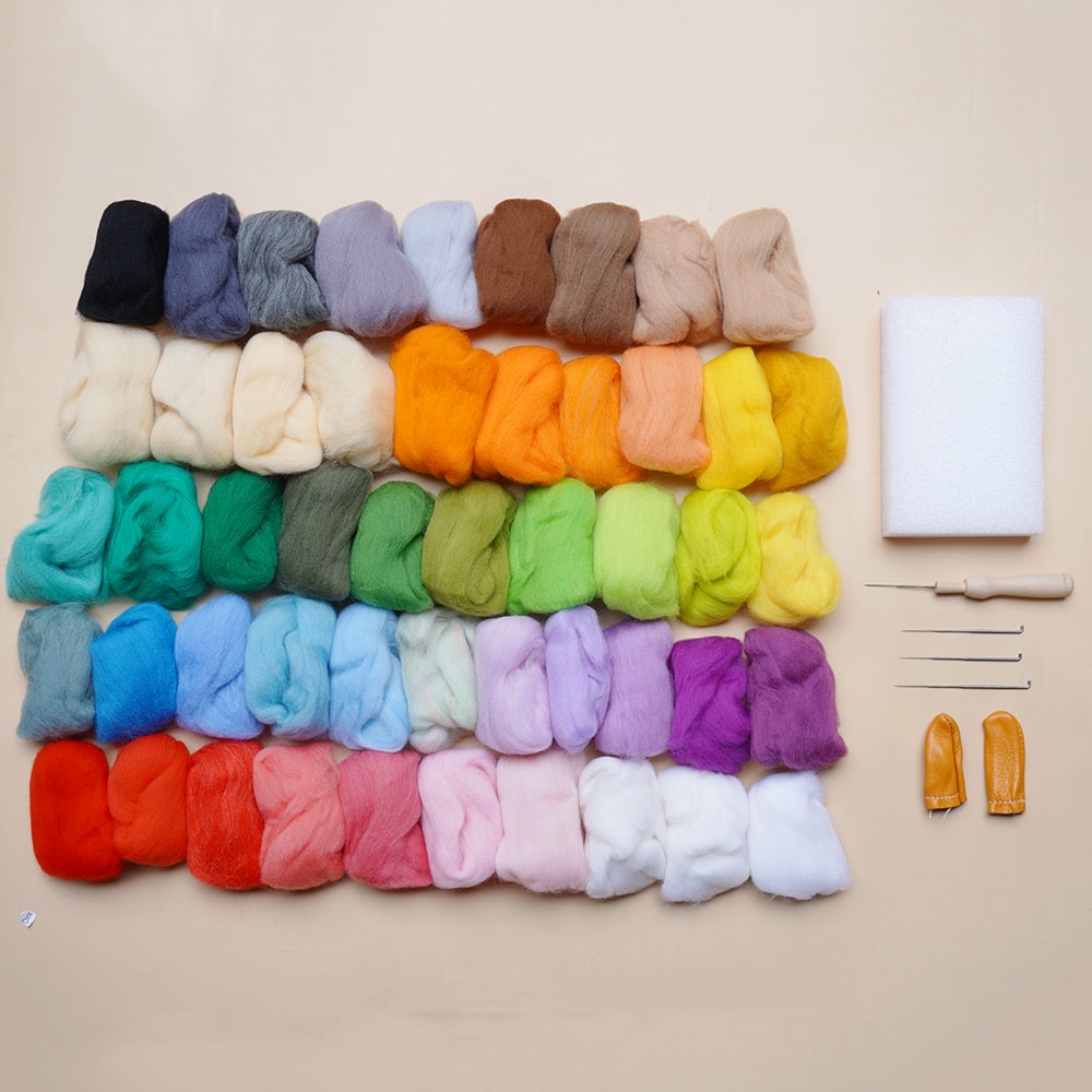 Set nguyên liệu len chọc (gồm len chọc và dụng cụ)