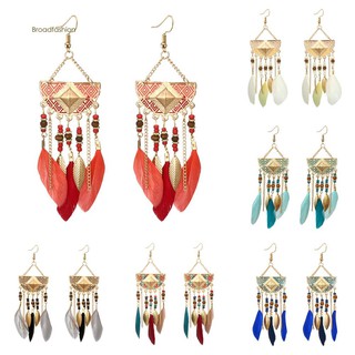 Bông tai lông vũ thời trang Boho