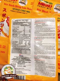 [NOWSHIP] Bột bánh bông lan MIKKO 200g
