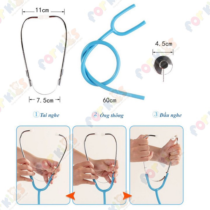 Đồ chơi bác sĩ bằng gỗ, khám chữa bệnh cho bé