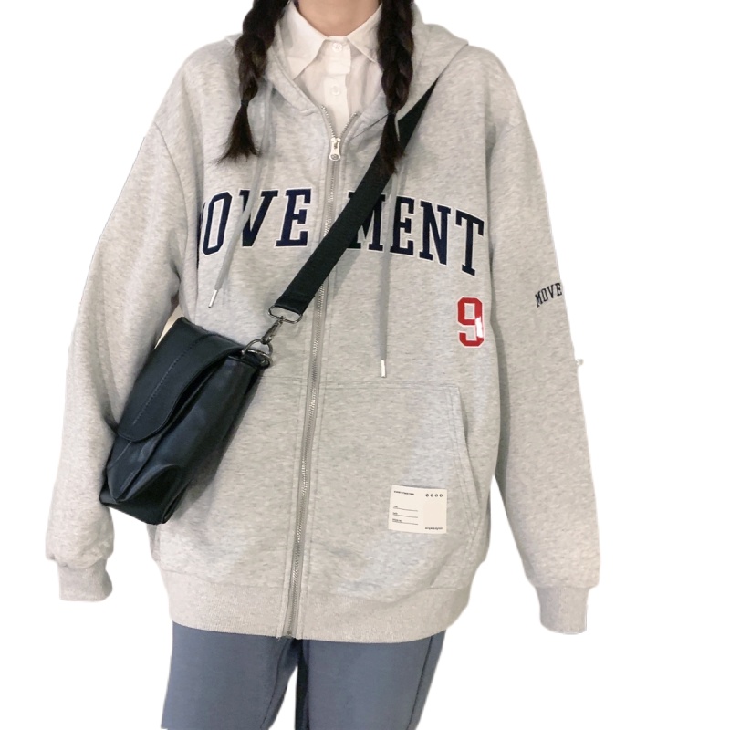 Phụ Nữ Mùa Thu Mới Áo Len Có Mũ Trùm Đầu Sang Trọng Phong Cách Hàn Quốc Áo Khoác Cardigan Xu Hướng Rộng Rãi