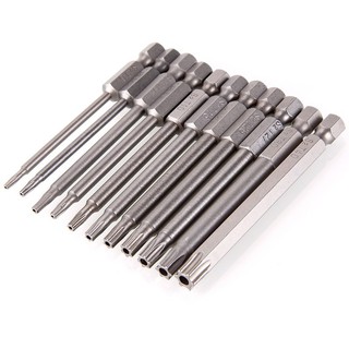 BỘ 11 CHÌM HOA THỊ 7 5MM CÓ LỖ CHO MÁY KHOAN PIN VÀ KHOAN ĐIỆN CHÂN LỤC GIÁC 6.35MM