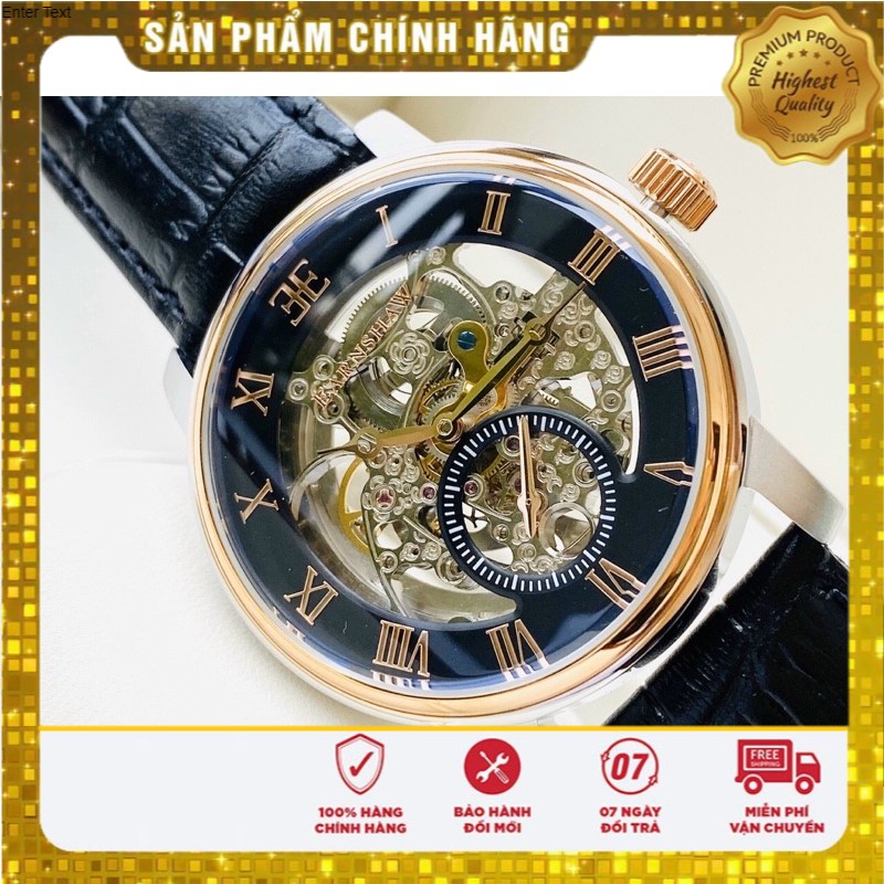 [IB TRẢ GIÁ] Đồng hồ Nam dây da vỏ thép không gỉ Thomas Earnshaw Automatic ES-8041-04 size 43mm