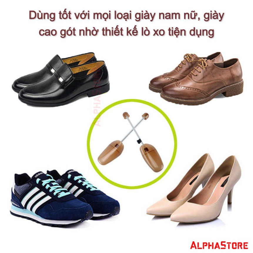 Cây Giữ Form Giầy Nhựa, Thiết Kế Lò Xo Tiện Dụng - Shoes Tree Nhựa Mica Chống Nhăn Giày Nam Nữ, Giầy Cao Gót