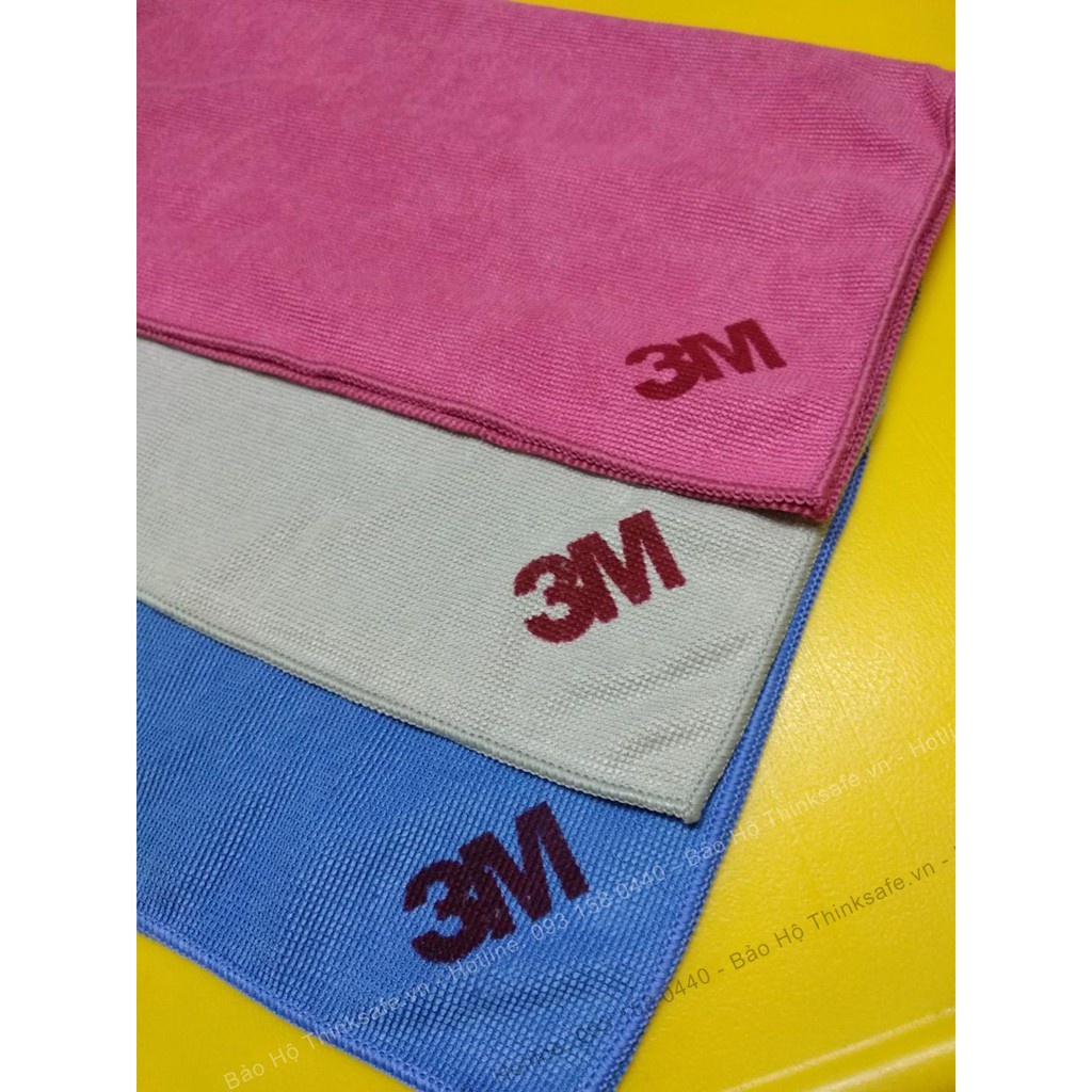 Khăn Lau Đa Năng Microfiber 3M SQ21 32cm x 36cm cấu tạo bằng các sợi microfiber giúp lấy sạch vết bụi bẩn - Thinksafe