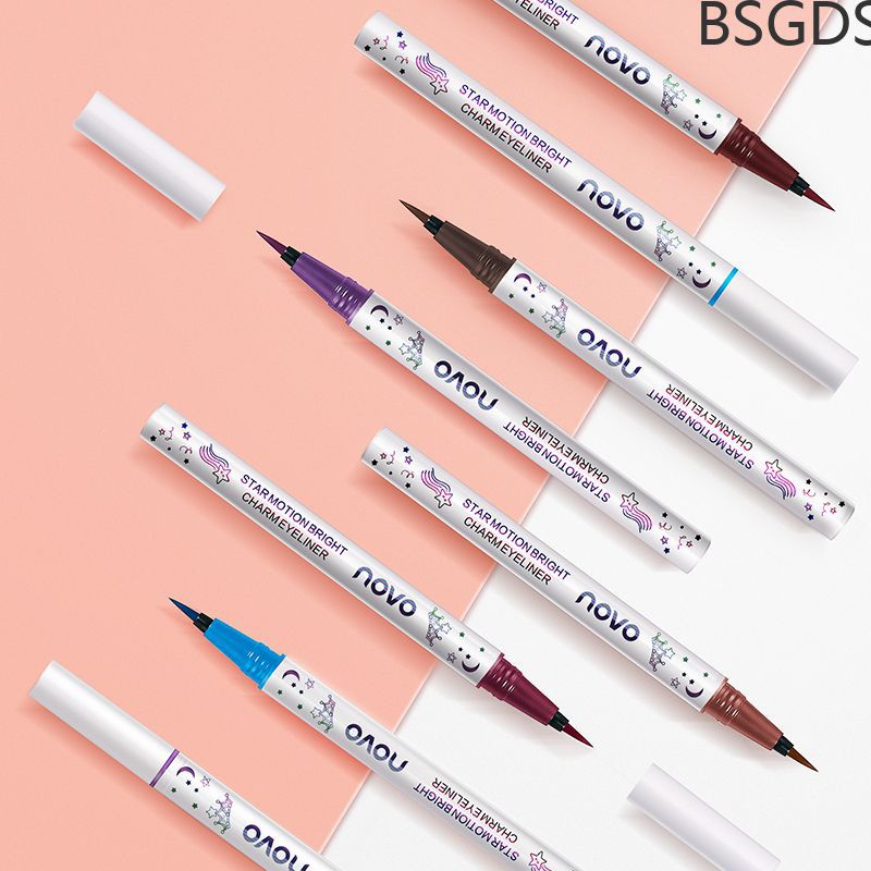 Bút kẻ mắt novo dạng lỏng khô nhanh không thấm nước 