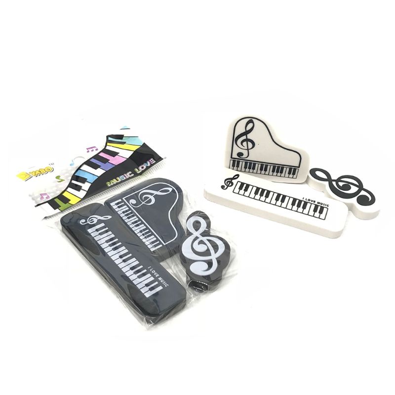 Bộ 3 Gôm Tẩy Hình Đàn Piano Phong Cách Hàn Quốc