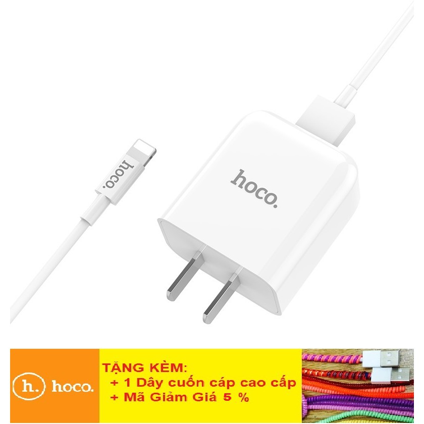 Bộ Củ Sạc Iphone Lightning FREESHIP Hoco C49 Bảo Hành 1 Năm Chính Hãng