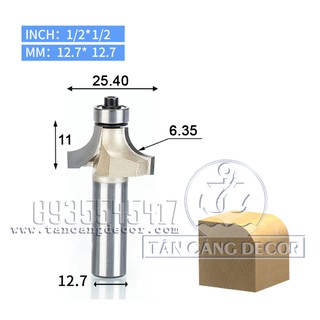 Mũi Router Arden Bo Góc R6.35 Cốt 12.7 mm - A040083