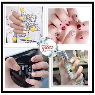 Sticker Dán Móng Bộ 14 Miếng Nhiều Màu ( Tặng Dũa Móng Tay )