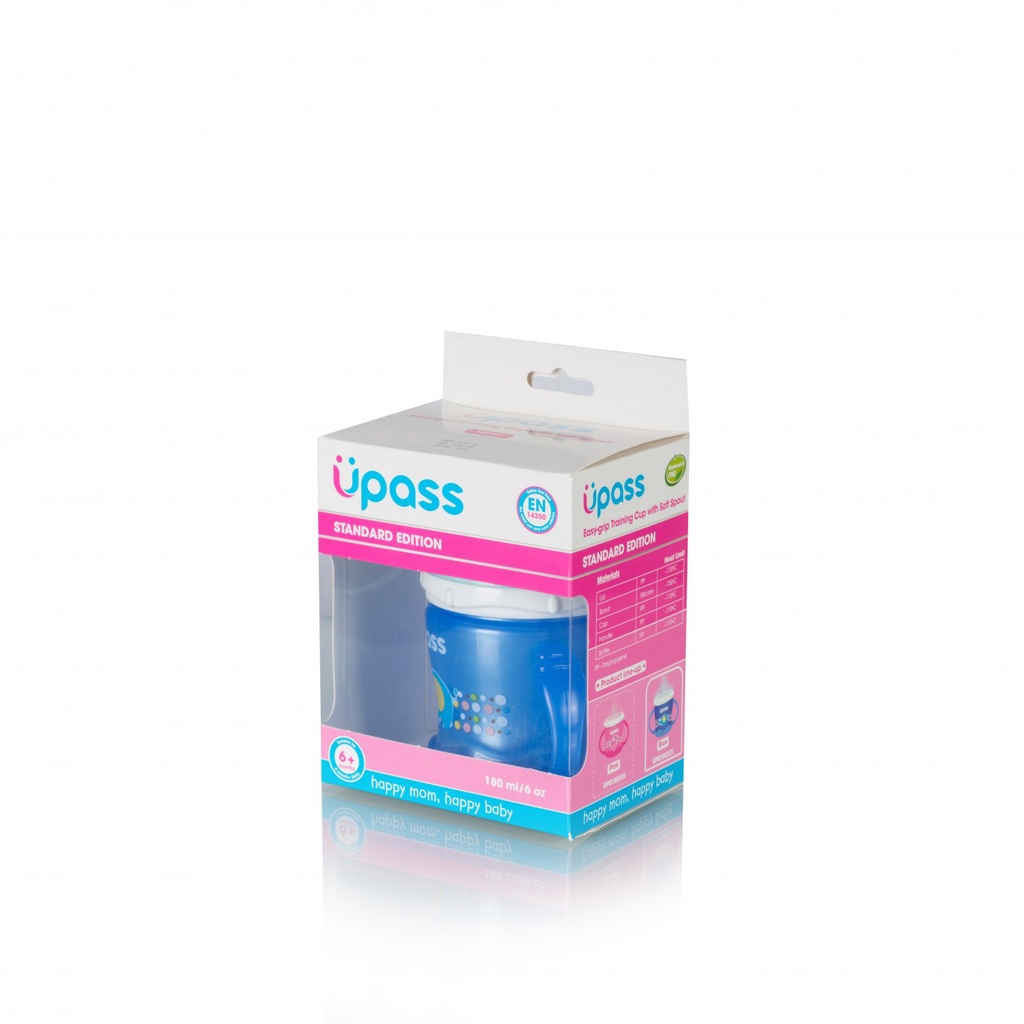 Bình Tập Uống Núm Hút Mềm 180ml Upass UP0180X