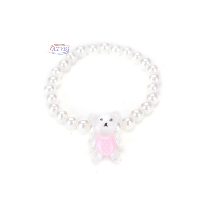 Bộ dây chuyền , vòng tay và nhẫn đính ngọc trai xinh xắn cho bé gái