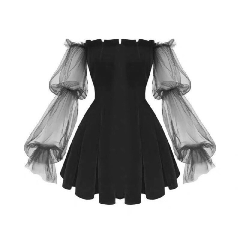 ĐẦM NHUNG TAY LƯỚI