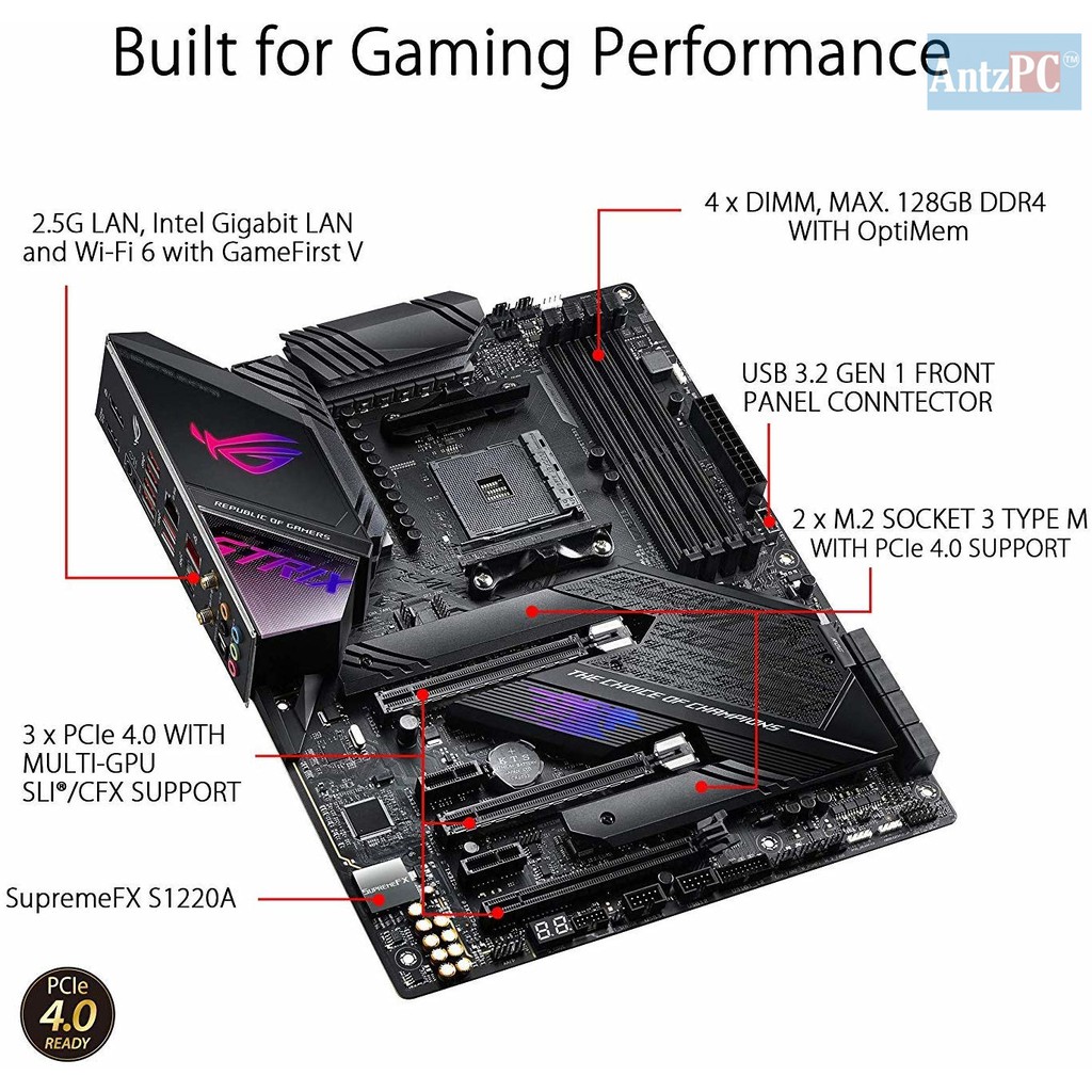 Bo mạch chủ ASUS ROG Strix X570-E Gaming [Hàng nhập khẩu] [Like new]