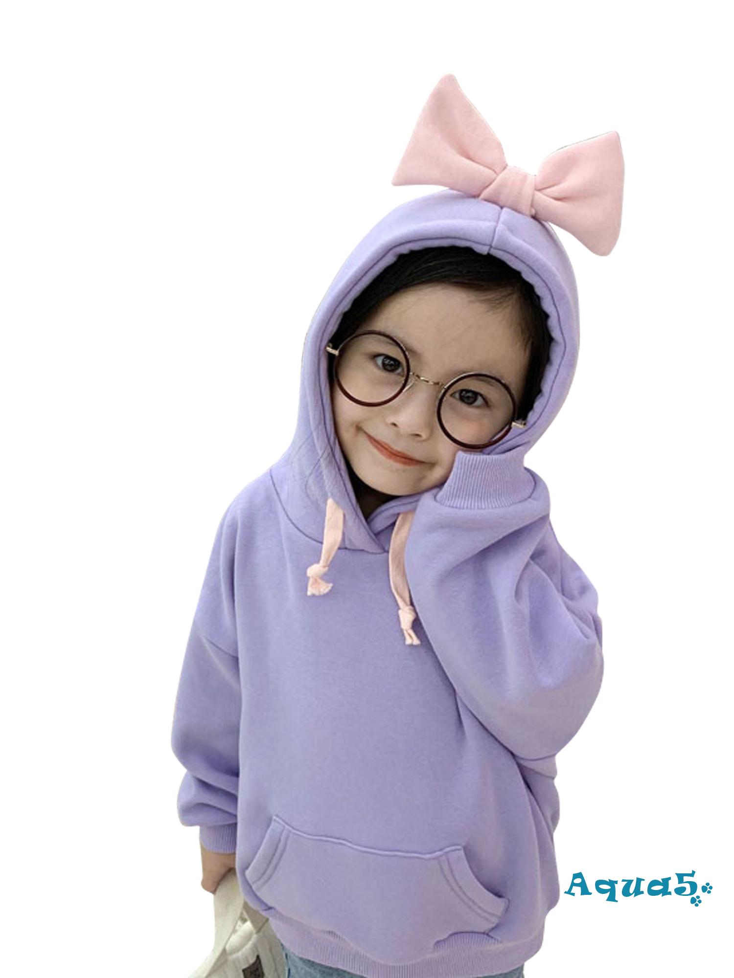 Áo Hoodie Tay Dài Màu Trơn Trẻ Trung Cho Bé