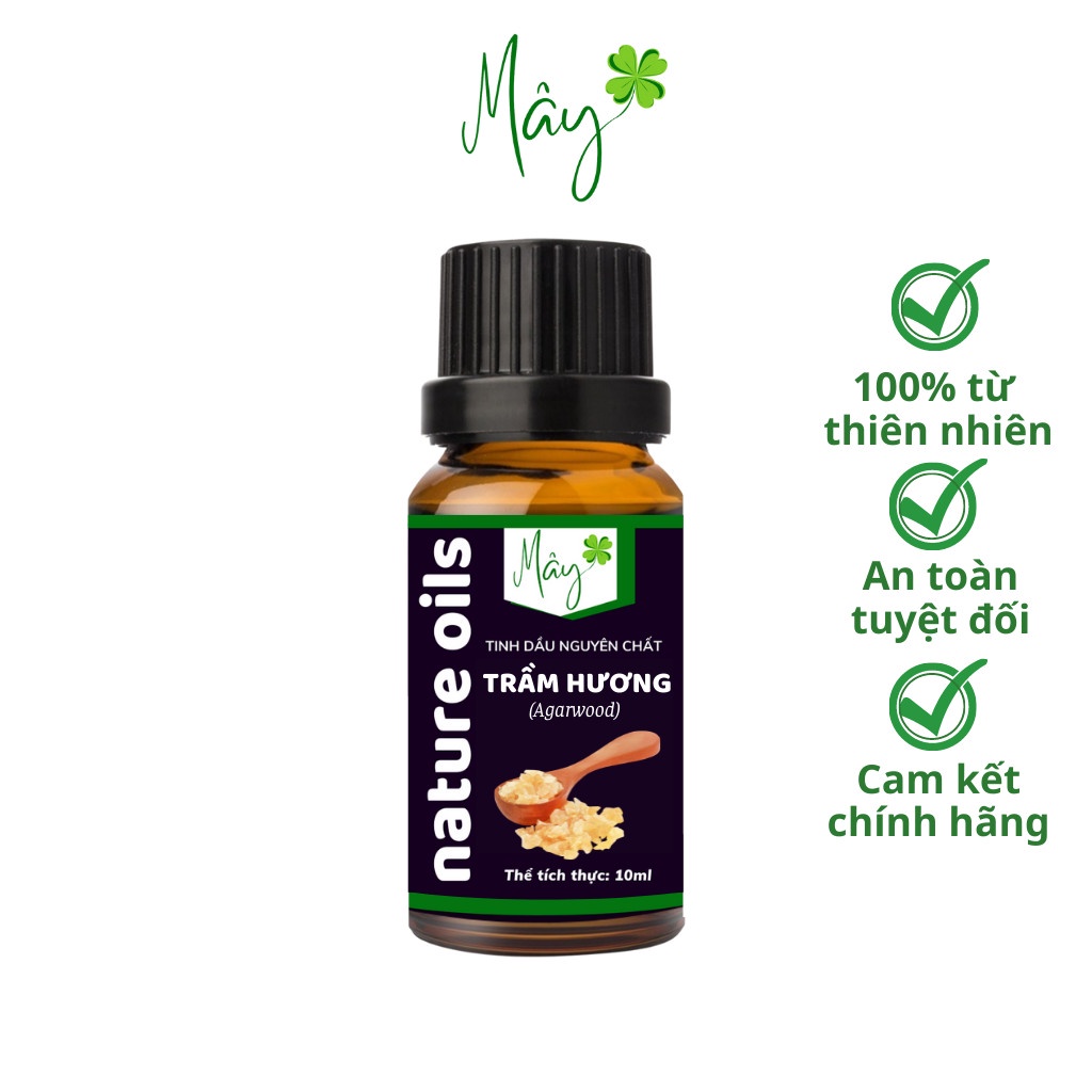 Tinh dầu Trầm Hương nguyên chất 10ml - 50ml, tinh dầu thiên nhiên Mây giúp thơm phòng, thư giãn