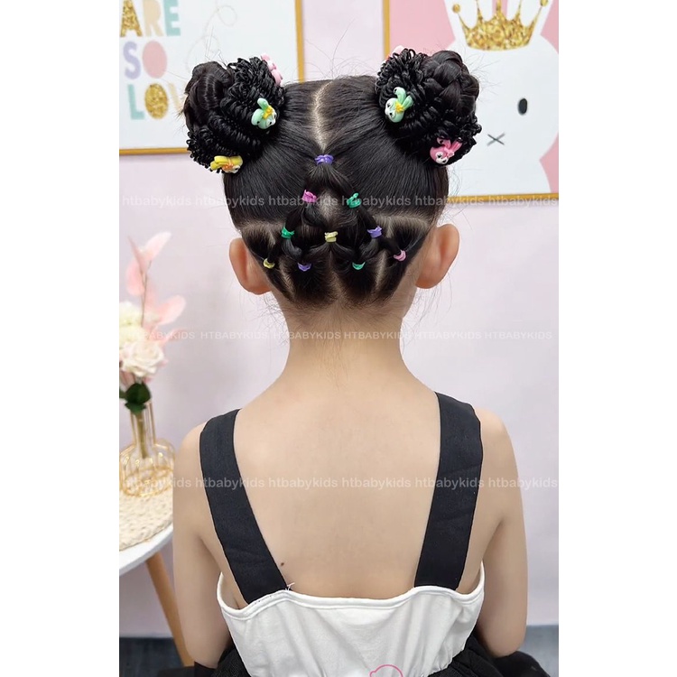 Set 2 Dây Buộc Tóc Giả Búi Tóc Natra Cho Bé