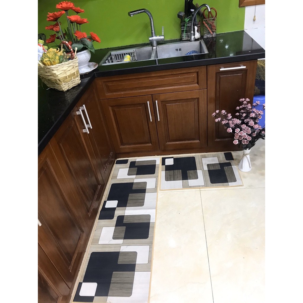 Bộ Thảm Bếp Chống Trơn Trượt Hoa Văn 3D Chống Thấm [GIÁ XƯỞNG] Lytoet199 | BigBuy360 - bigbuy360.vn