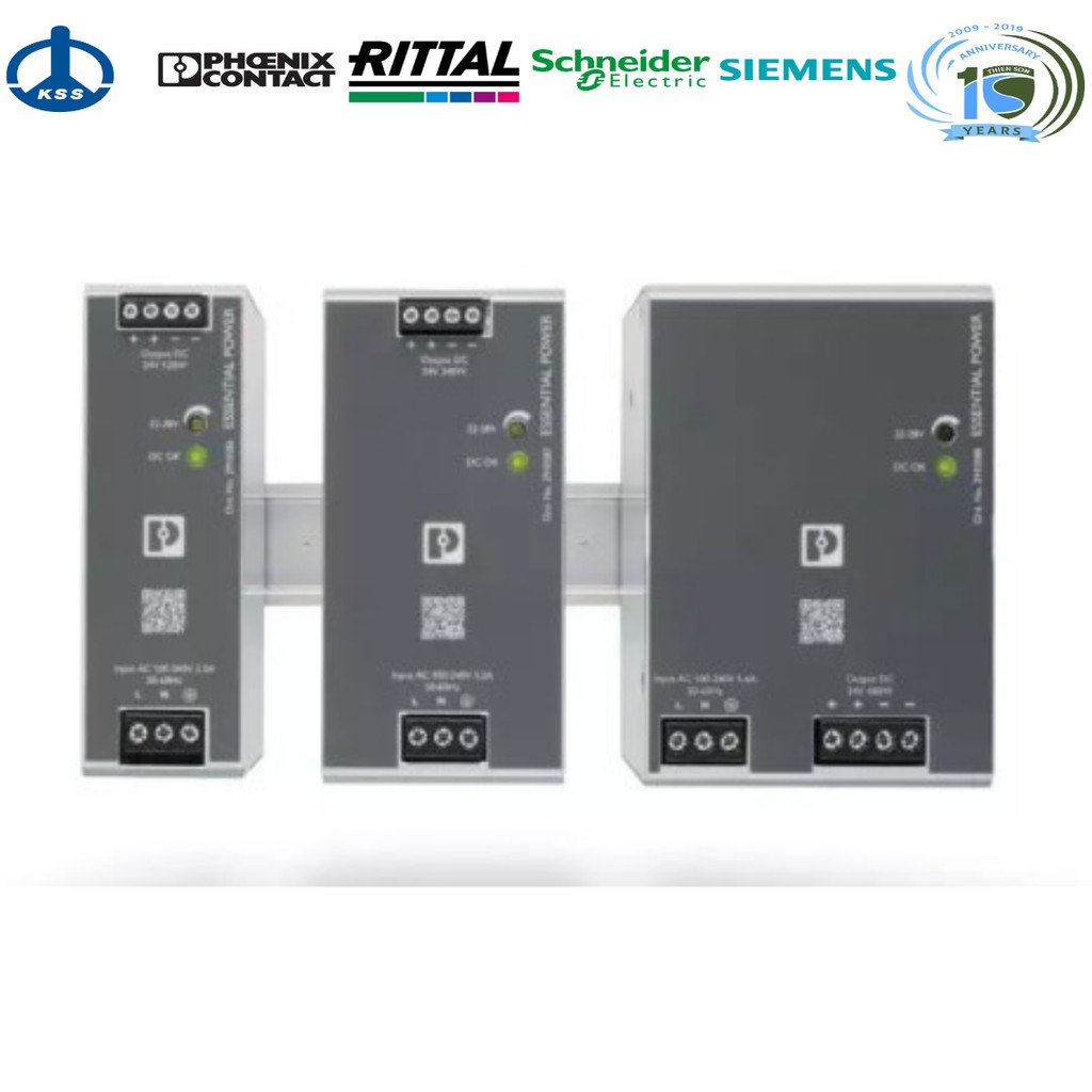 2910588- Bộ nguồn chuyển đổi điện áp 220VAC sang 24VDC công suất 480W -ESSENTIAL-PS/1AC/24DC/480W/EE