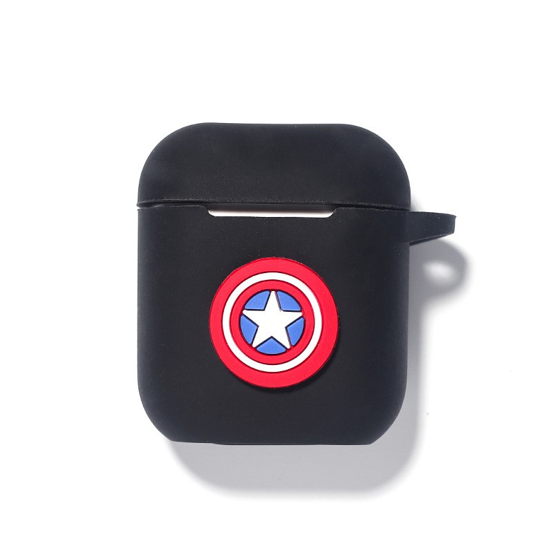 Case bao airpod silicon 1 2 Siêu nhân - Người dơi - Captain America ... đựng tai nghe không dây Airpods