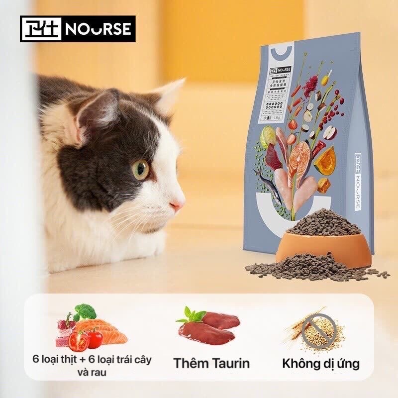 [Rẻ vô địch] Thức ăn hạt cho mèo Nourse Grain Free dinh dưỡng cao tốt cho mọi giai đoạn phát triển 50g