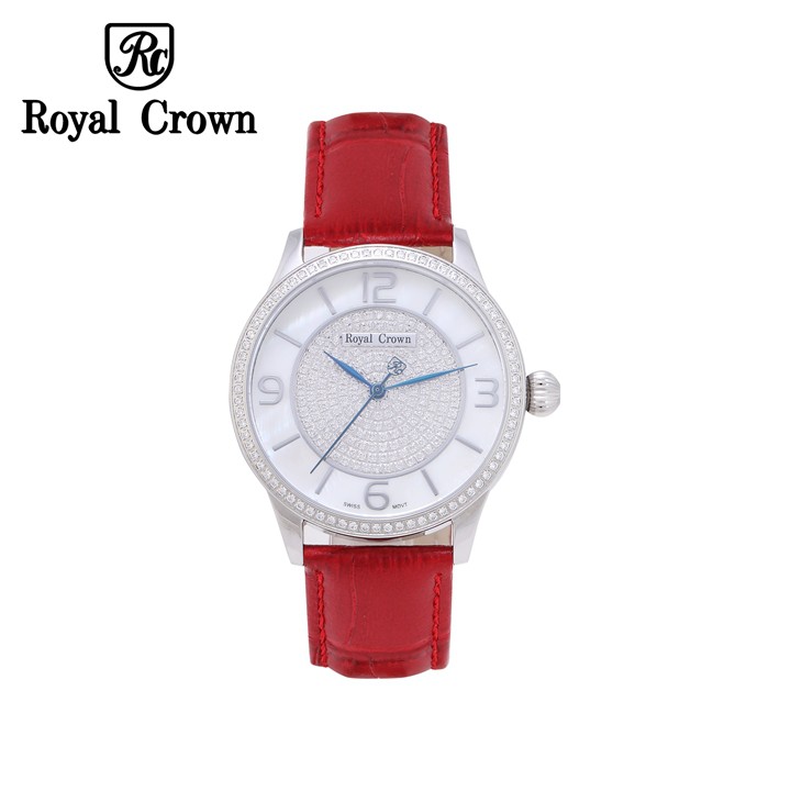Đồng Hồ Nữ Chính Hãng Royal Crown 6118M Dây Da Đỏ