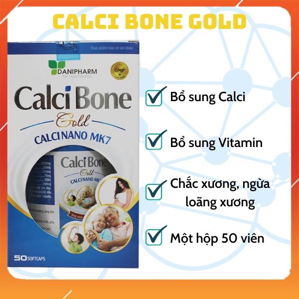 Canxi cho bà bầu & người thiếu hụt Canxi- Calci Bone DANIPHARM, kết hợp Vitamin D3, MK7 - Chính Hãng