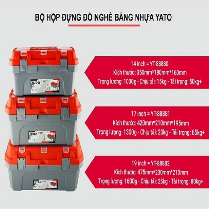 Hộp đựng đồ nghề bằng nhựa Yato YT-88881