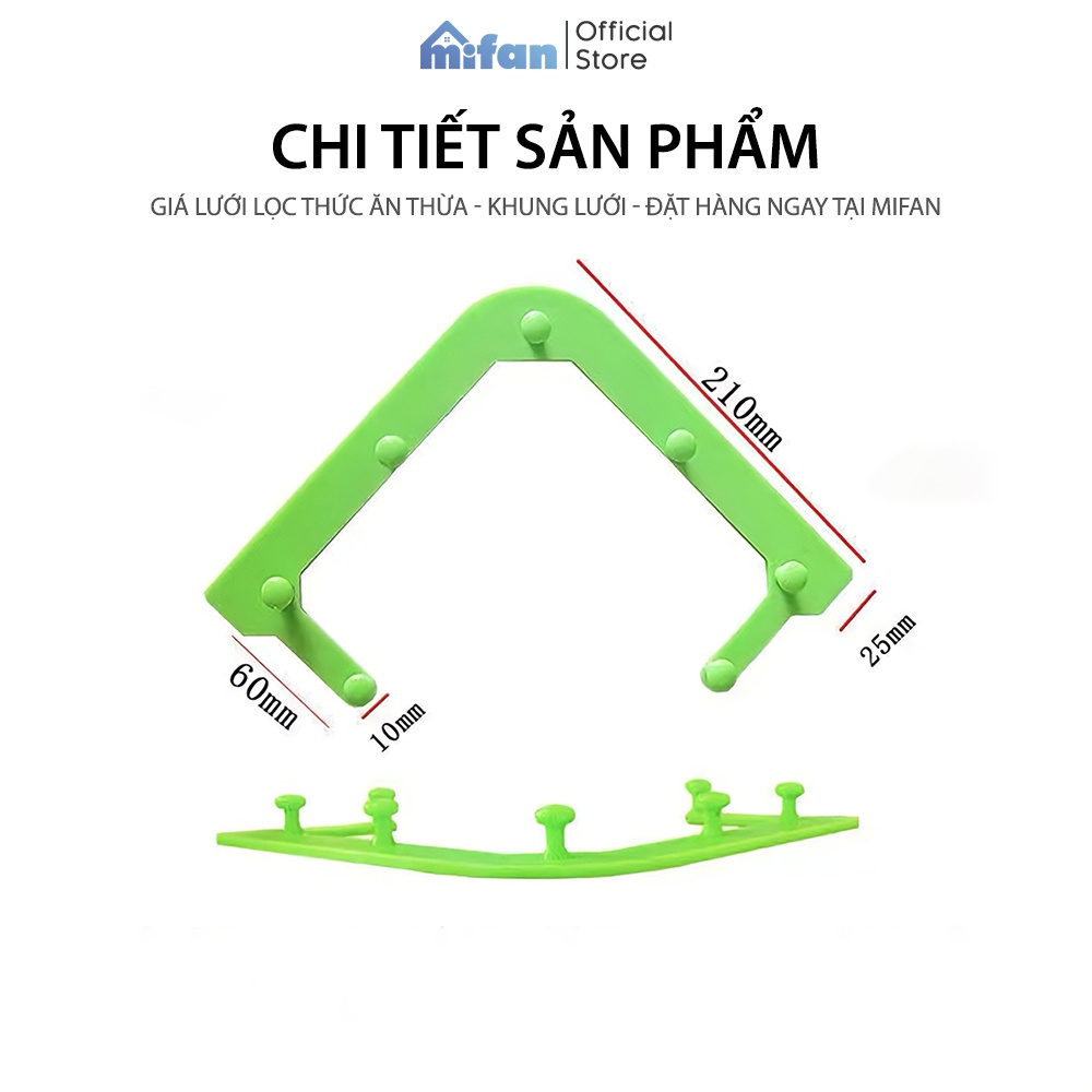 Giá Lưới Lọc Thức Ăn Thừa - Túi Lọc Rác Bồn Rửa Chén Bát - Khung nhựa ABS chất lượng cao - MIFAN