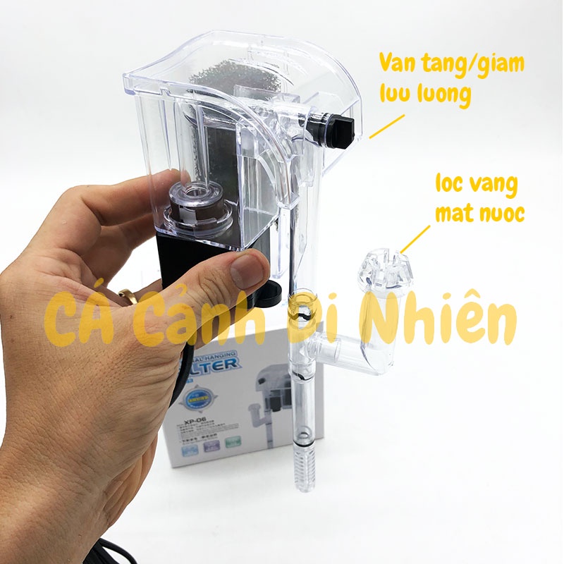 Máy lọc treo thành hồ cá dạng thác nước JENECA XP-06 3.5W cho bể cá cảnh