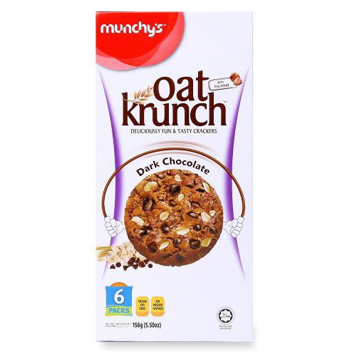 Bánh Ăn Kiêng Yến Mạch Oat Krunch Munchy's 3 Vị Hộp 156G Và 208G