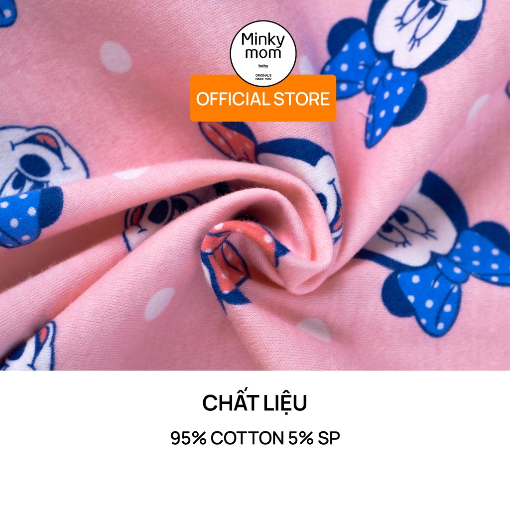 Bộ quần áo trẻ em dài tay Minky mom, đồ sơ sinh chất cotton hàn cho bé trai bé gái -MK40