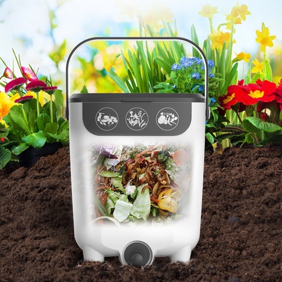 Thùng ủ phân Biolan 10L xử lý chất thải hữu cơ nhà bếp để trong nhà nhỏ - ECOBABO
