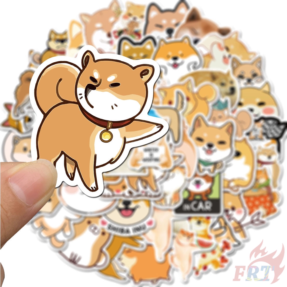❉ Pets Dogs Best Friends Q-2 Shiba Inu &amp; Corgi Stickers ❉ 50Pcs/Set Big League of Dogs Mixed DIY Fashion Decals Doodle Stickers