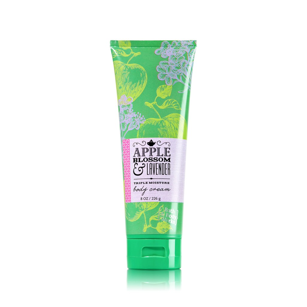 Kem dưỡng ẩm cơ thể Bath &amp; Body Works Apple Blossom &amp; Lavender Triple Moisture Body Cream 226g (Mỹ)