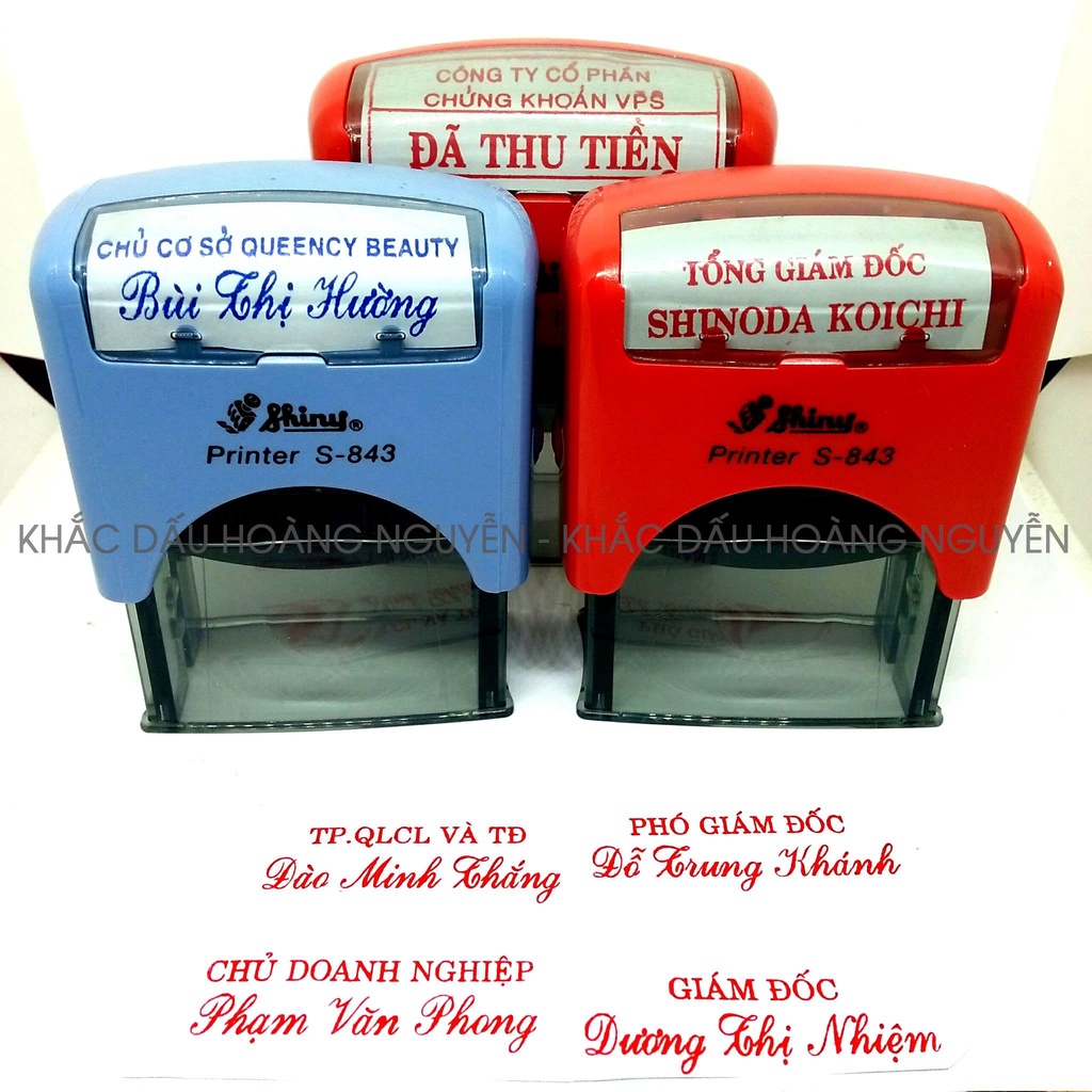 Khắc dấu 2-3 dòng  theo yêu cầu