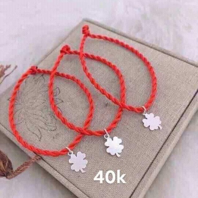 Sợi chỉ đỏ mix cỏ 4 lá