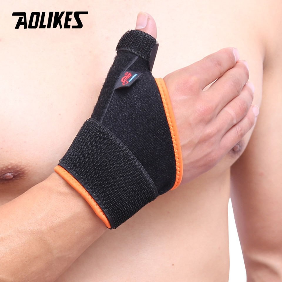 Đai cuốn cổ tay AOLIKES A 1670 (1 cái) bán sỉ, có cuốn giữ ngón cái, chuyên gym chính hãng