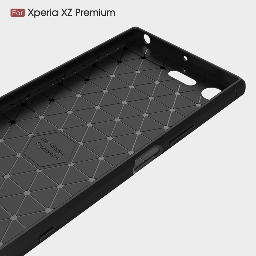 Ốp điện thoại silicon chống sốc sợi carbon thời trang cho Sony Xperia XZ Premium G8141 Dual G8142