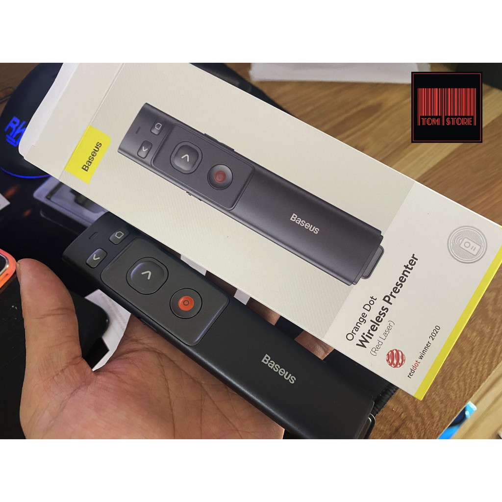 Bút trình chiếu mini Baseus Orange Dot Wireless  Presenter cho Laptop/ Macbook Không Dây 2.4ghz