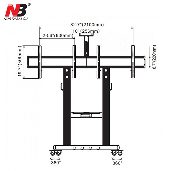Gía Treo 2 Màn Hình Tivi  AVT1800-65-2A  - Dành Cho Tivi 32&quot; - 65&quot; [ HÀNG CHÍNH HÃNG ] - Model 2021