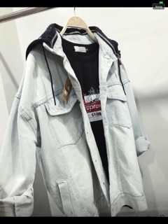 Jacket Jeans khoác nón