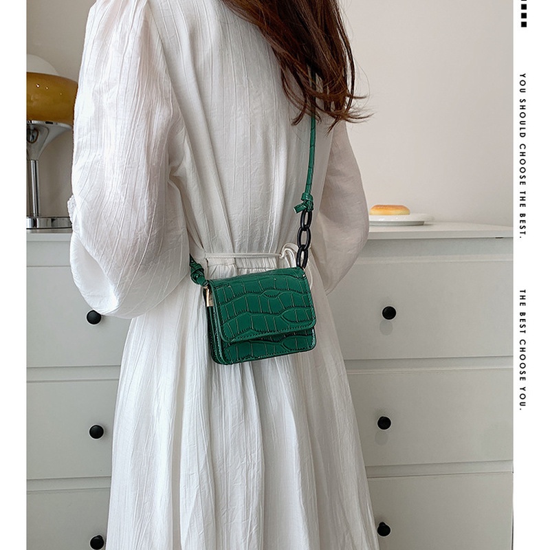 Túi Đeo Chéo Hình Vuông Nhỏ Họa Tiết Vân Đá Đơn Giản NB00161