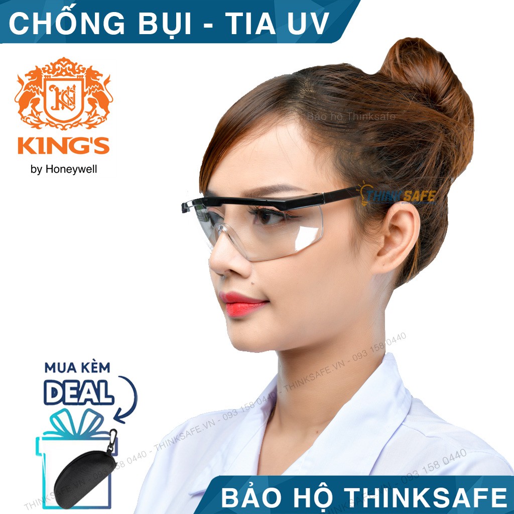 Kính bảo hộ Thinksafe King's KY151 chống đọng sương, bảo vệ mắt chống tia UV, bụi hàn