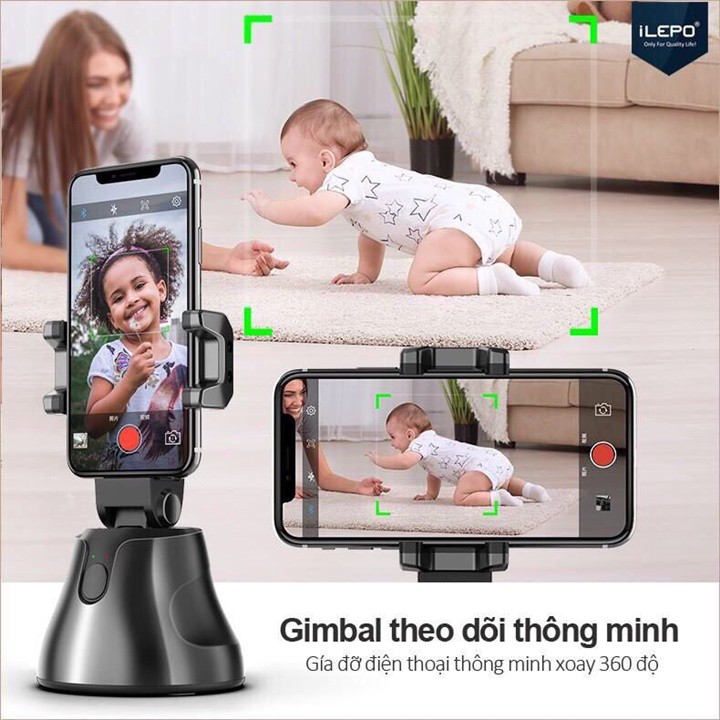 Robot Cameraman Tự Động Chụp Selfie Stick, Tự Động Di Chuyển Theo Khuôn Mặt Camera Điện Thoại