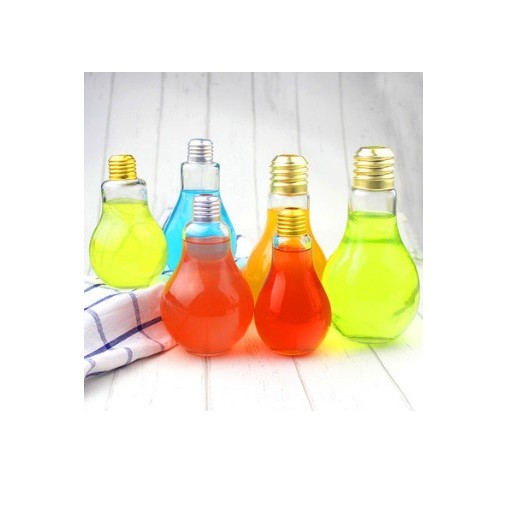 COMBO 2 LY TRÀ SỮA THỦY TINH HÌNH BÓNG ĐÈN 400ML