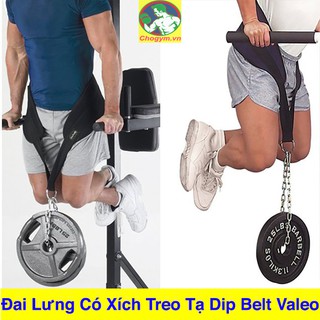Đai Hỗ Trợ Lưng Gánh Tạ Tập GYM Có Xích Treo Tạ VALEO